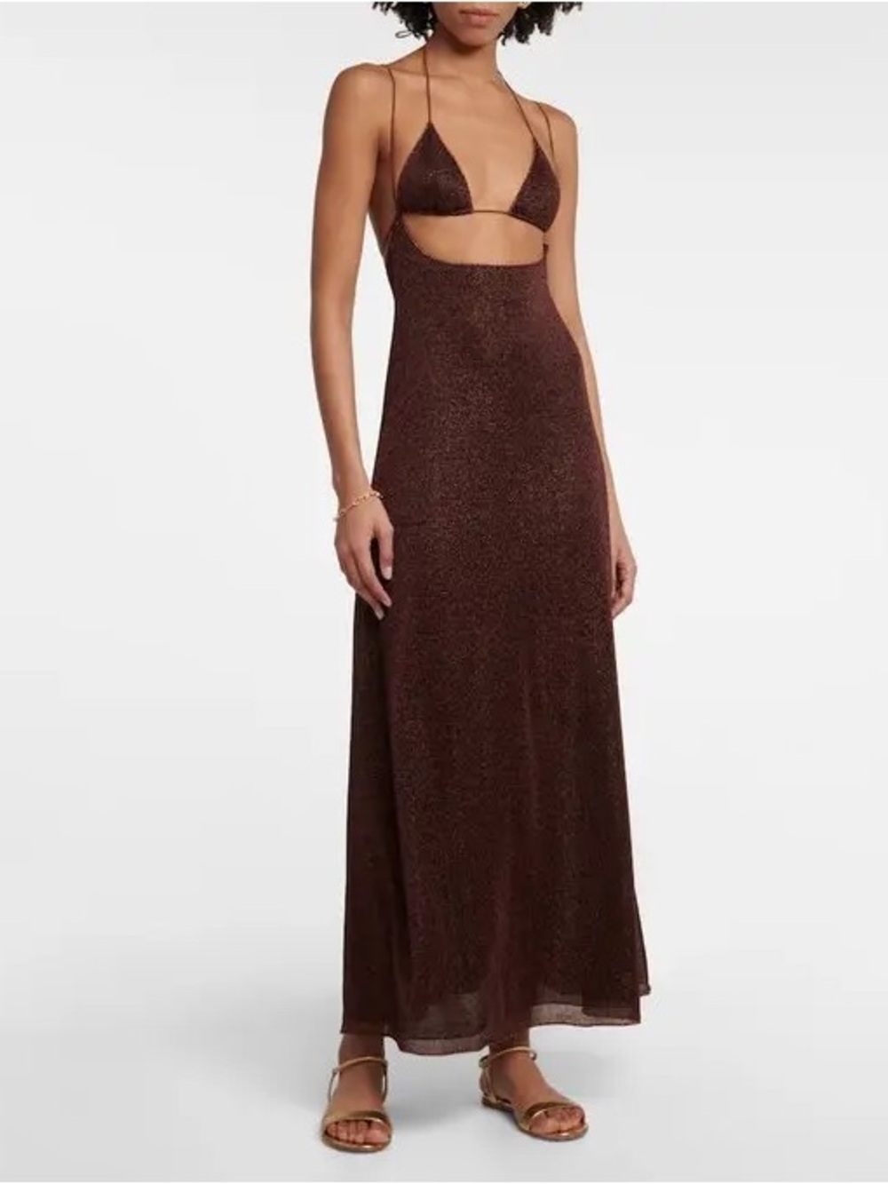 Oseree Cutout Maxi Dress - Women's Elegant Evening Dress